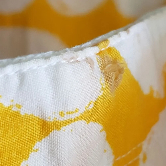 Michael  by Michael Kors tunic top Yellow White Circle Print Tunic MEDIUM - Picture 9 of 11